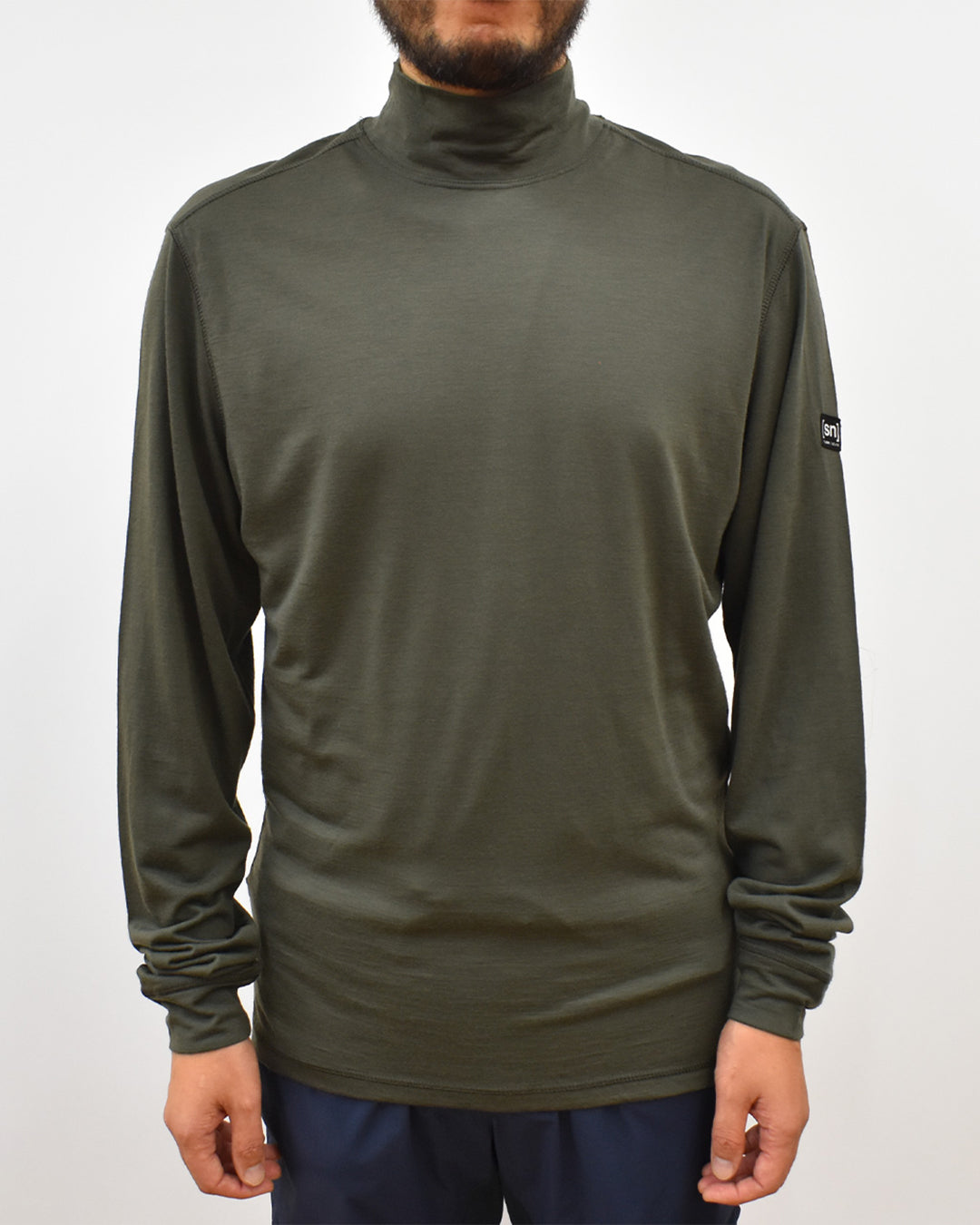 Mツンドラ175タートルネック メリノウールの長袖ベースレイヤー