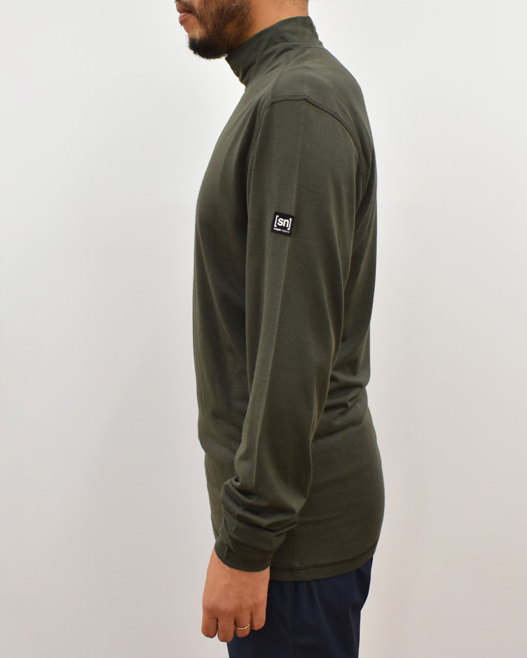 Mツンドラ175タートルネック メリノウールの長袖ベースレイヤー