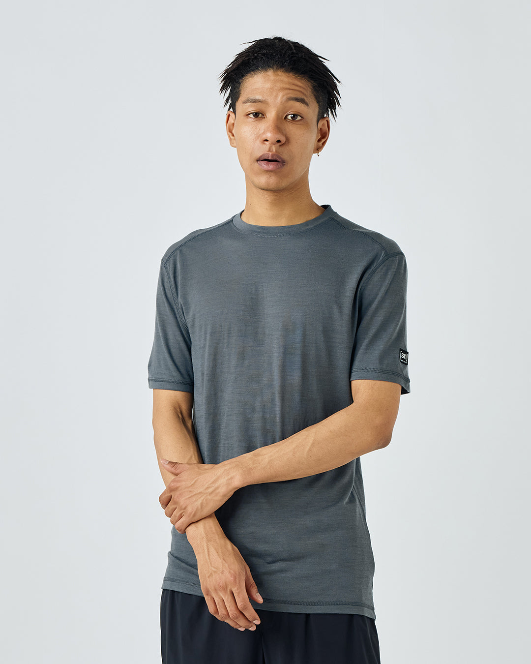 Mシエラ140Tシャツ メリノウールのクルーネック半袖ベースレイヤー