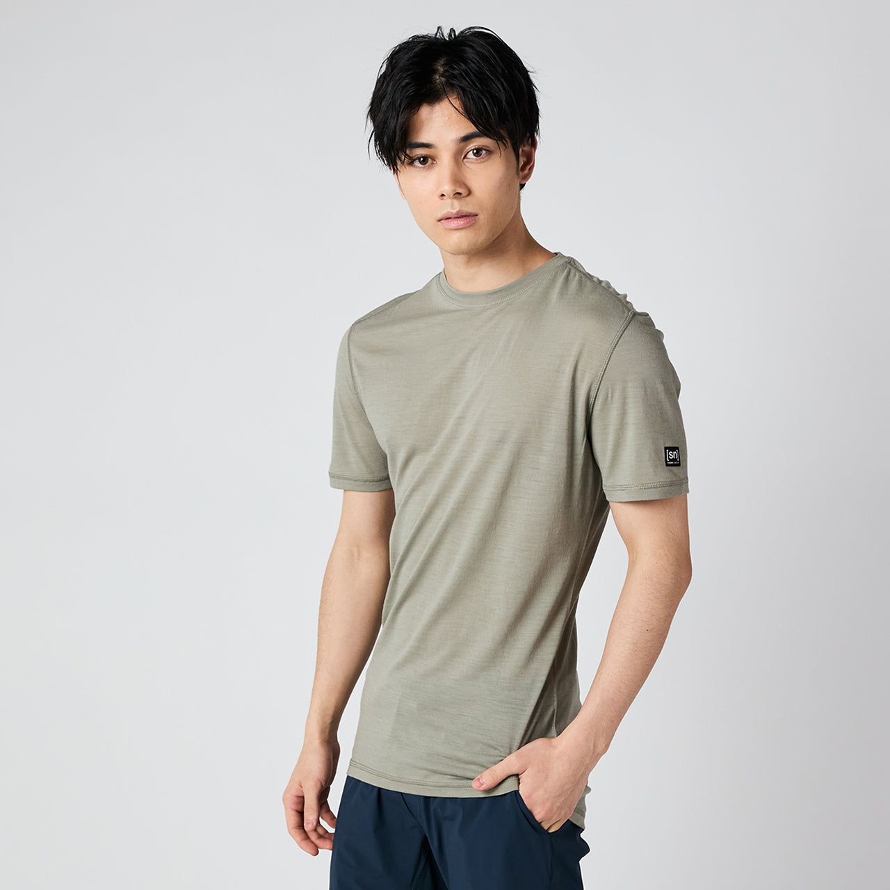 Mシエラ140Tシャツ メリノウールのクルーネック半袖ベースレイヤー