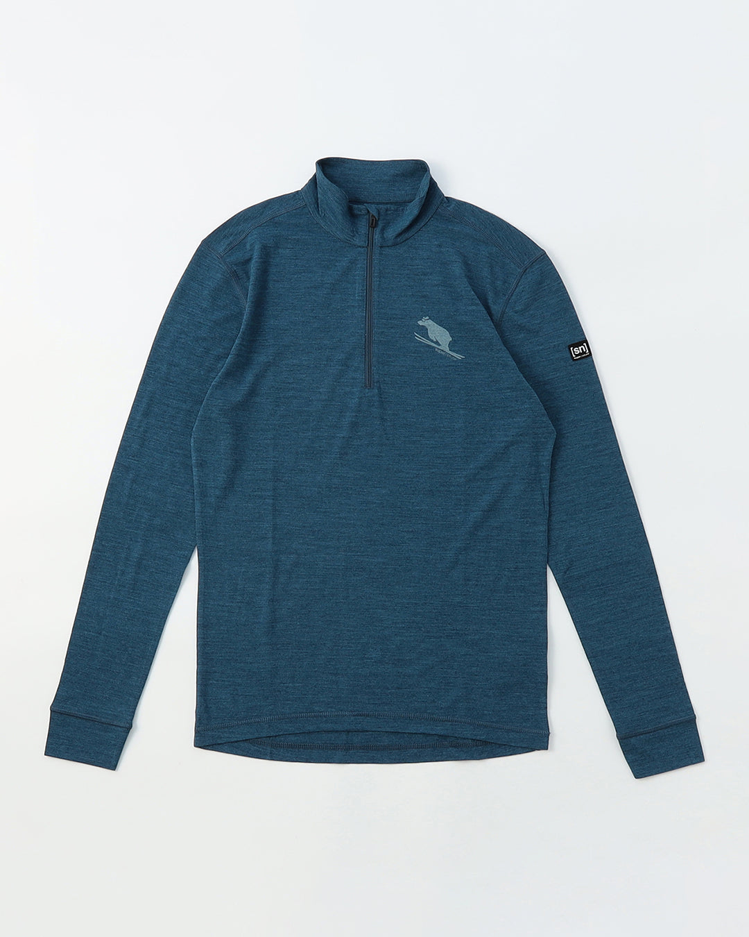 Mツンドラ175 ZIP1/4 フレアー メリノウールの長袖ハーフジップベースレイヤー