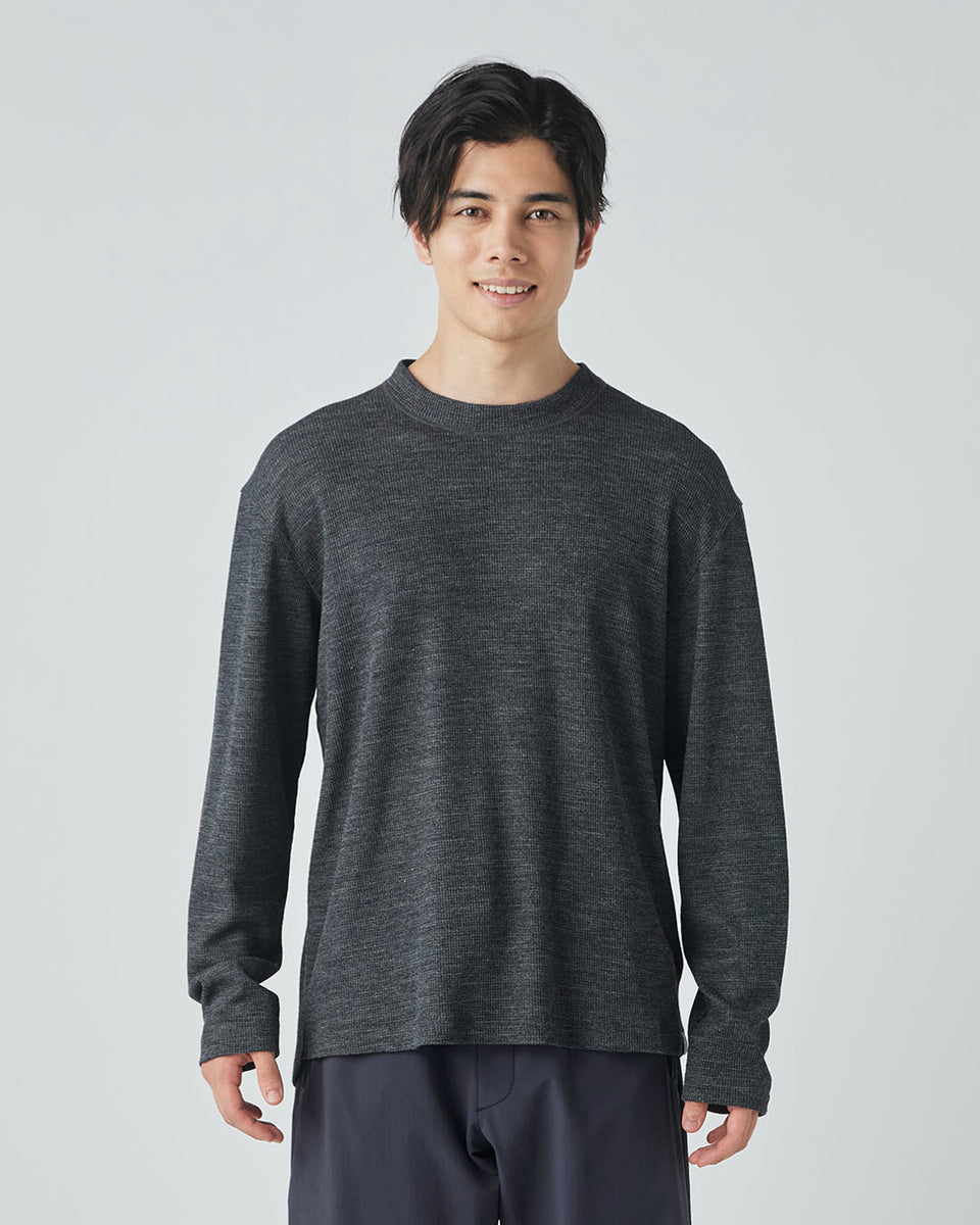 Try on Wool キャンペーン対象】JP 190 ワッフル クルーネック ロング 