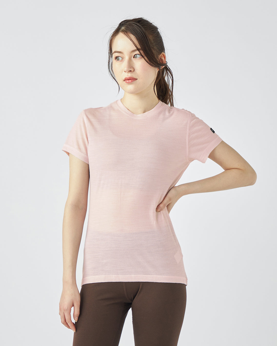 Wシエラ140Tシャツ メリノウールのクルーネック半袖のベースレイヤー