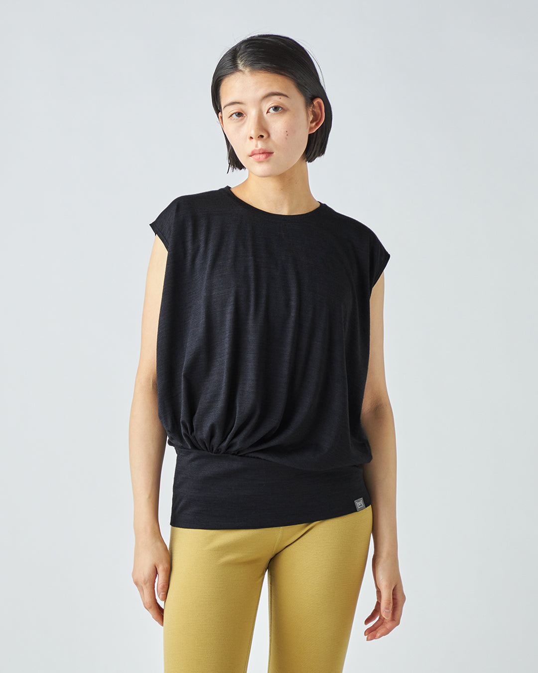 JP 140 ギャザー ルーズT メンズ レディース メリノウール おすすめ おしゃれ 可愛い ランニング 登山 ヨガウェア