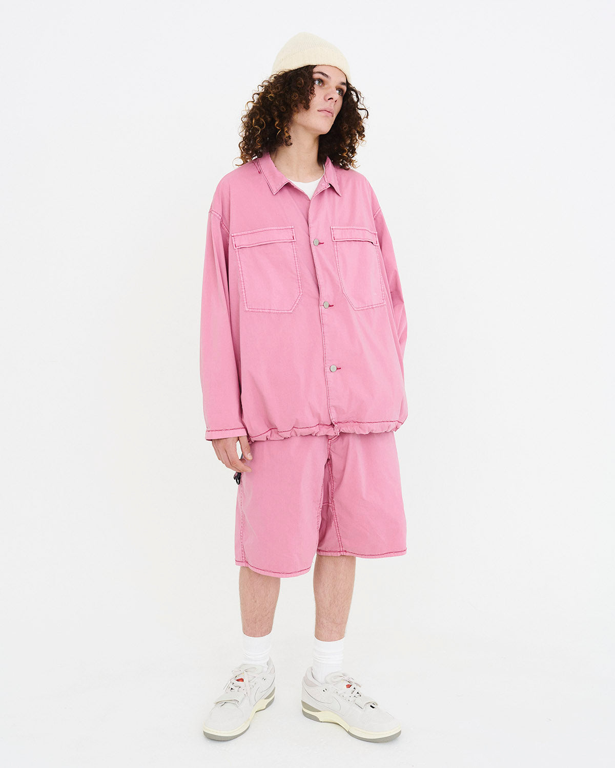 SMショート ハイブリッド ピグメントダイ_ダークピンク – SNJ STORE