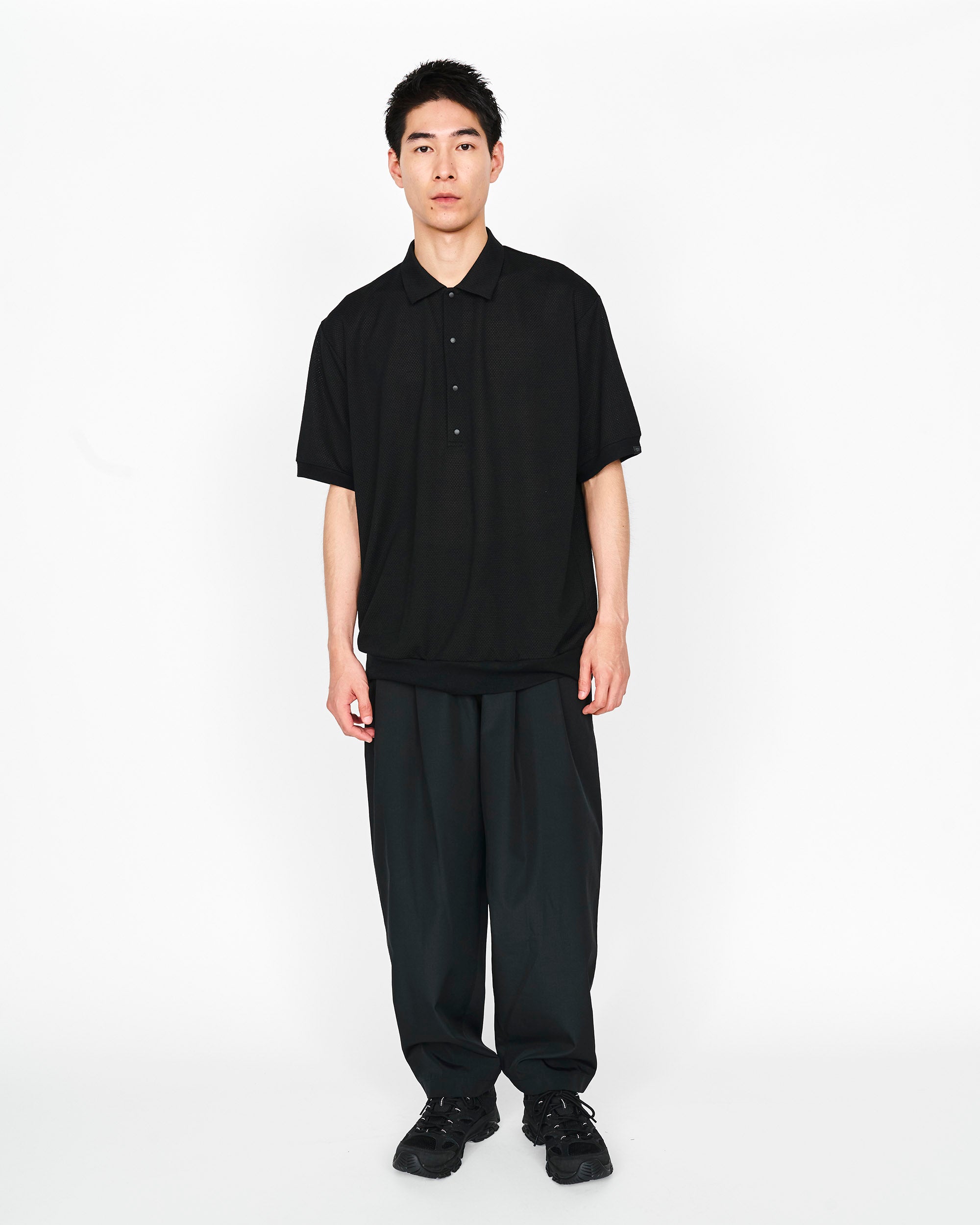 S.F.C ブラックポロシャツ メッシュ素材 TW メッシュ ポロシャツ SS – SNJ STORE