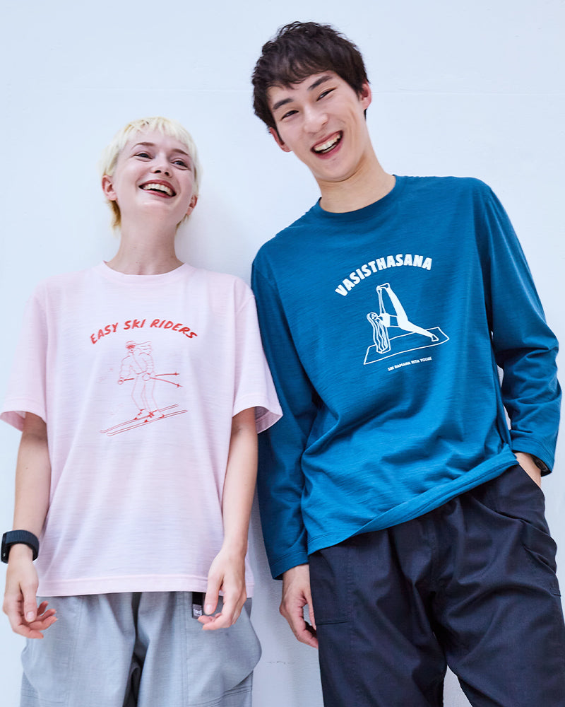 SRI.RAMANA.RITA .YOGUE×[sn] プリント ショートスリーブTシャツ