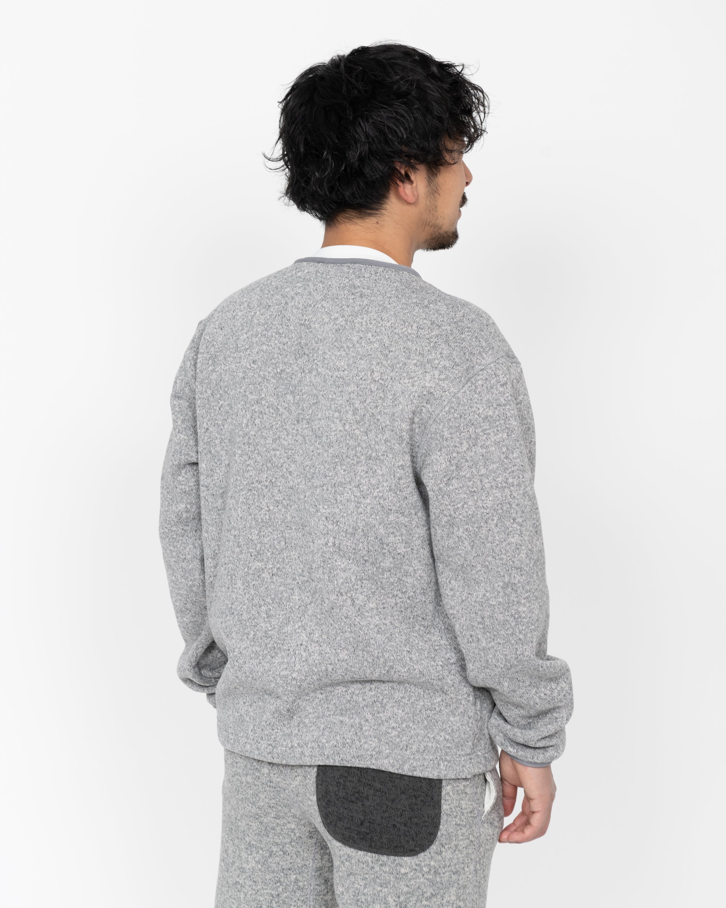 新品タグ付 ROKX コットンリネンシャンブレーストレッチパンツ XL グレー C．グレー TRANS CONTINENTS コットンリネン混 シャンブレー