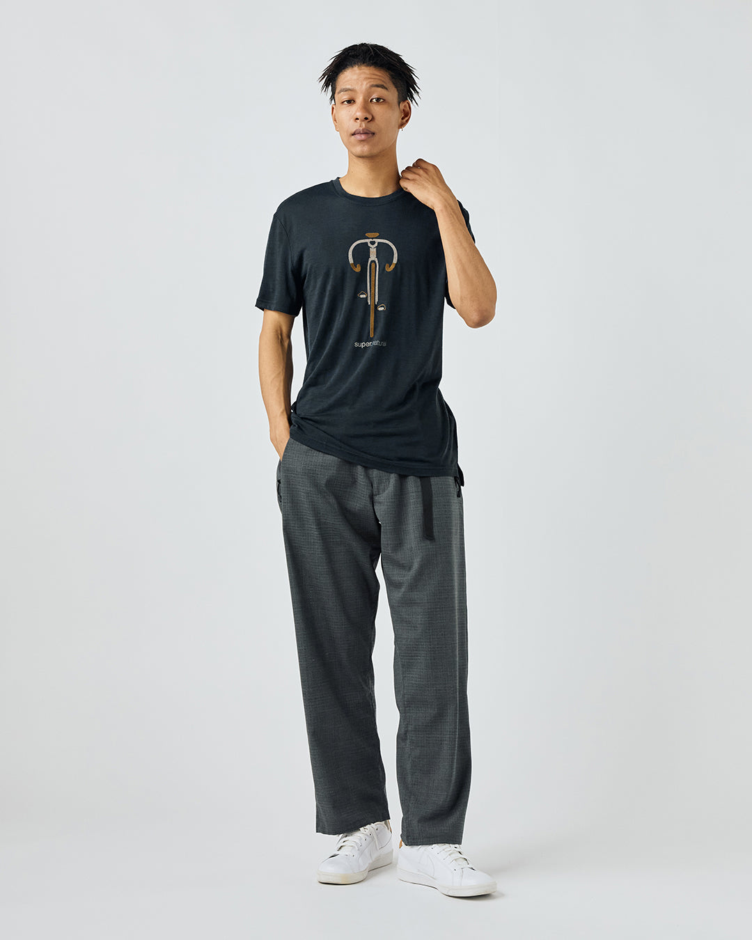 M ヴィンテージ バイク Tシャツ | メリノウール ハイキング ランニング
