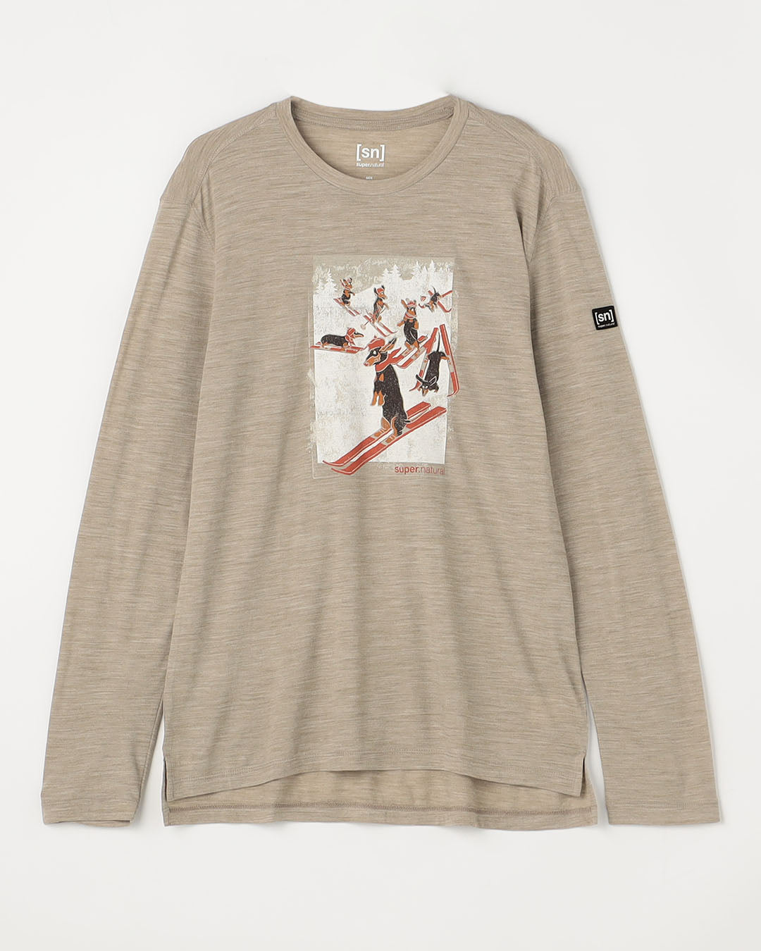 M ダックスフンド パーティー ロングスリーブ | メリノウール Tシャツ