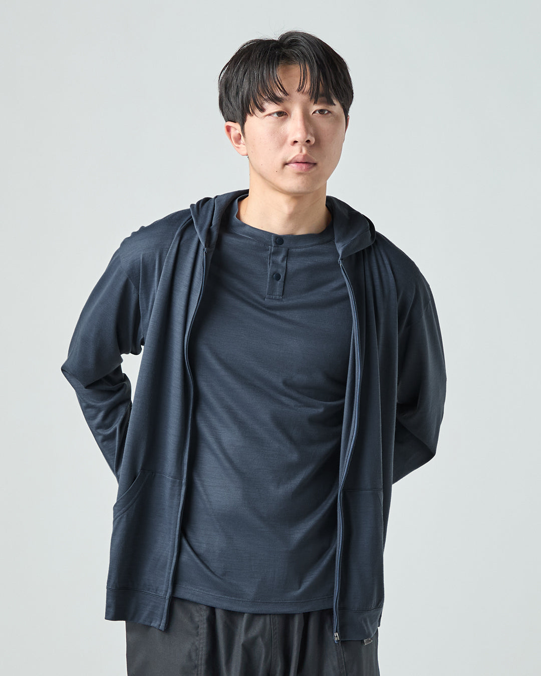 JP 140 エブリディ ジップアップ フーディー(ユニセックス)｜メリノ
