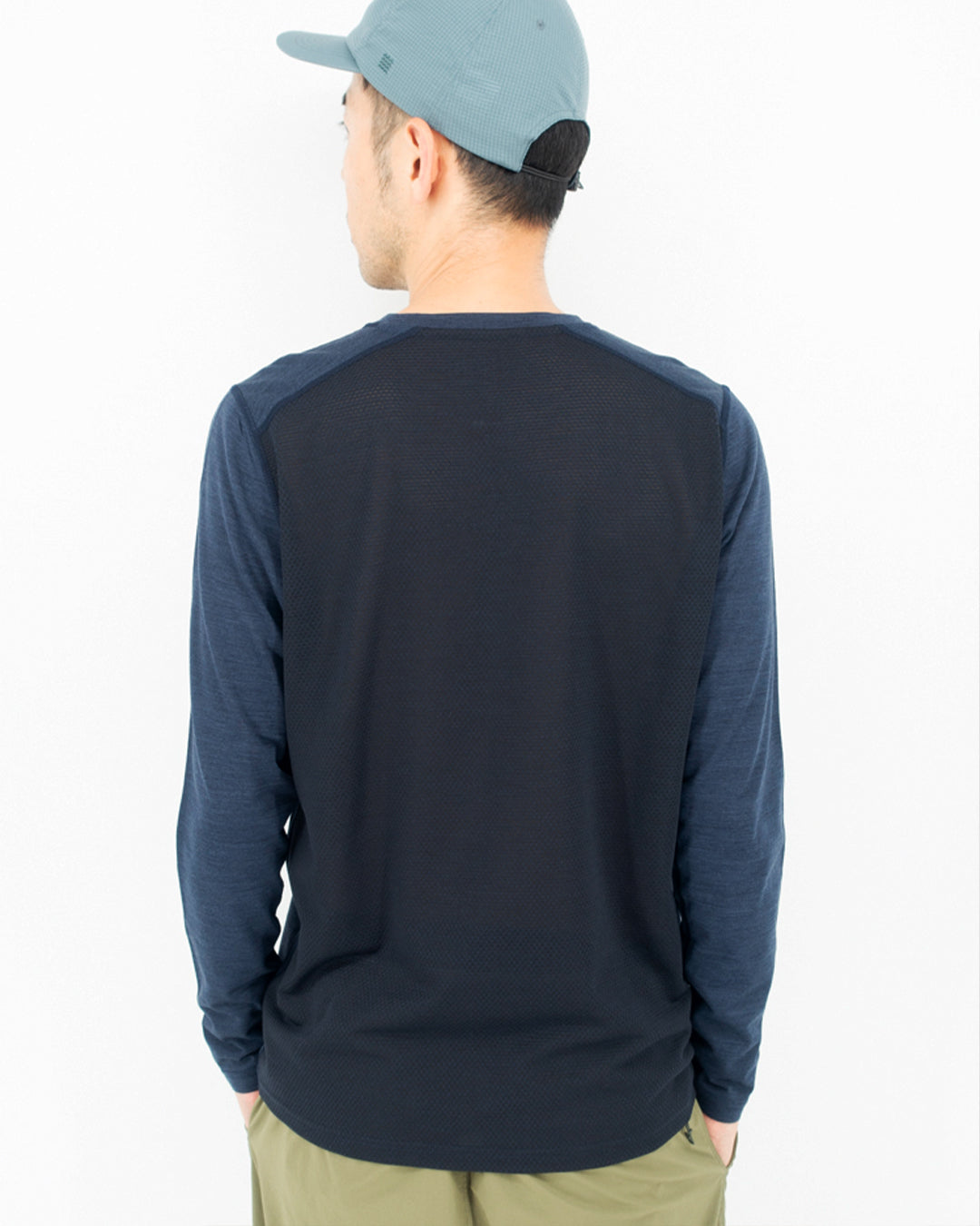 山旅×[sn] レギュラーフィット バックメッシュ ロングスリーブ T