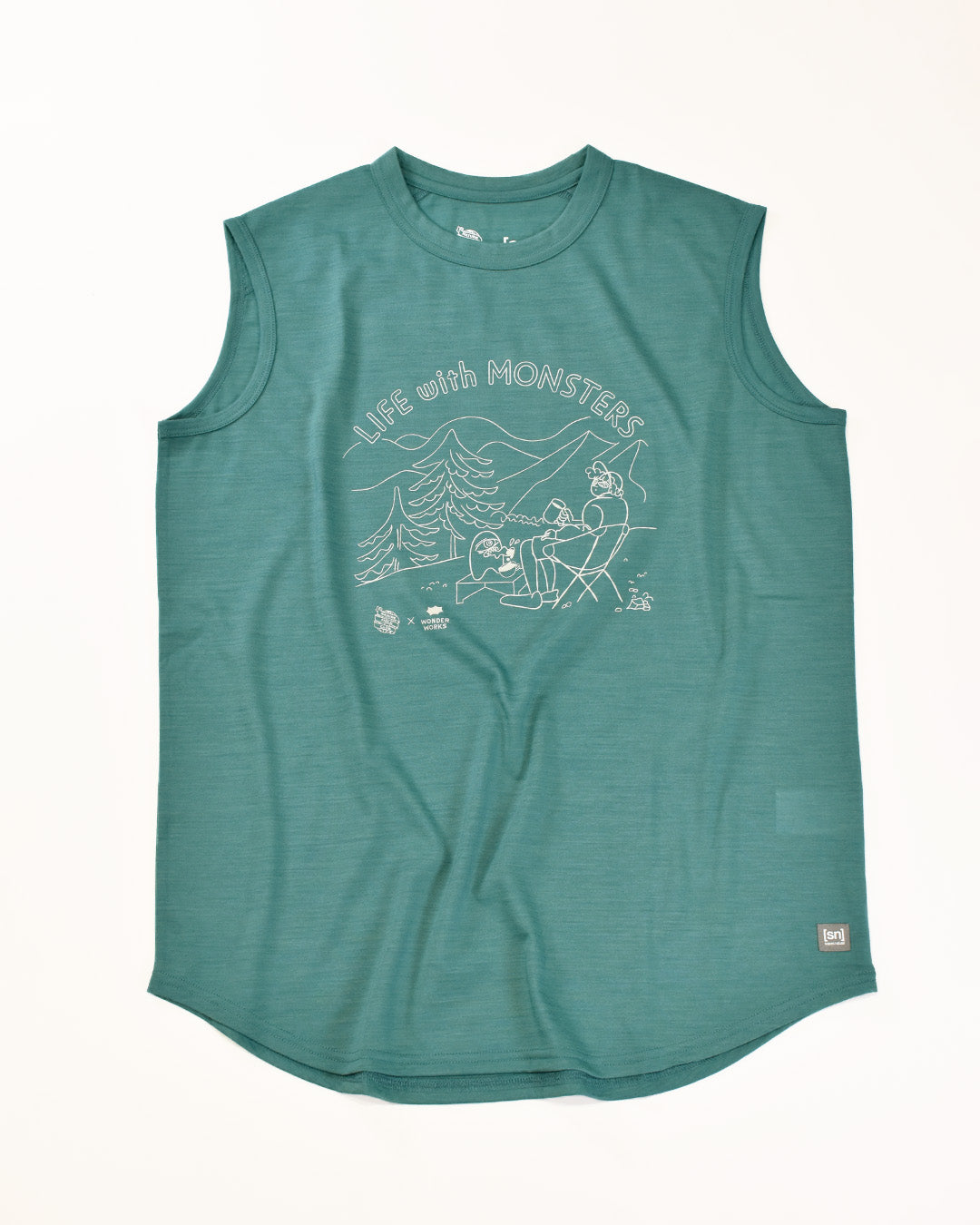 NFC × [sn] リフモン ノースリーブTシャツ(ユニセックス) XSサイズ NFC × [sn] リフモン ノースリーブ Tシャツ(ユニセックス)｜メリノ