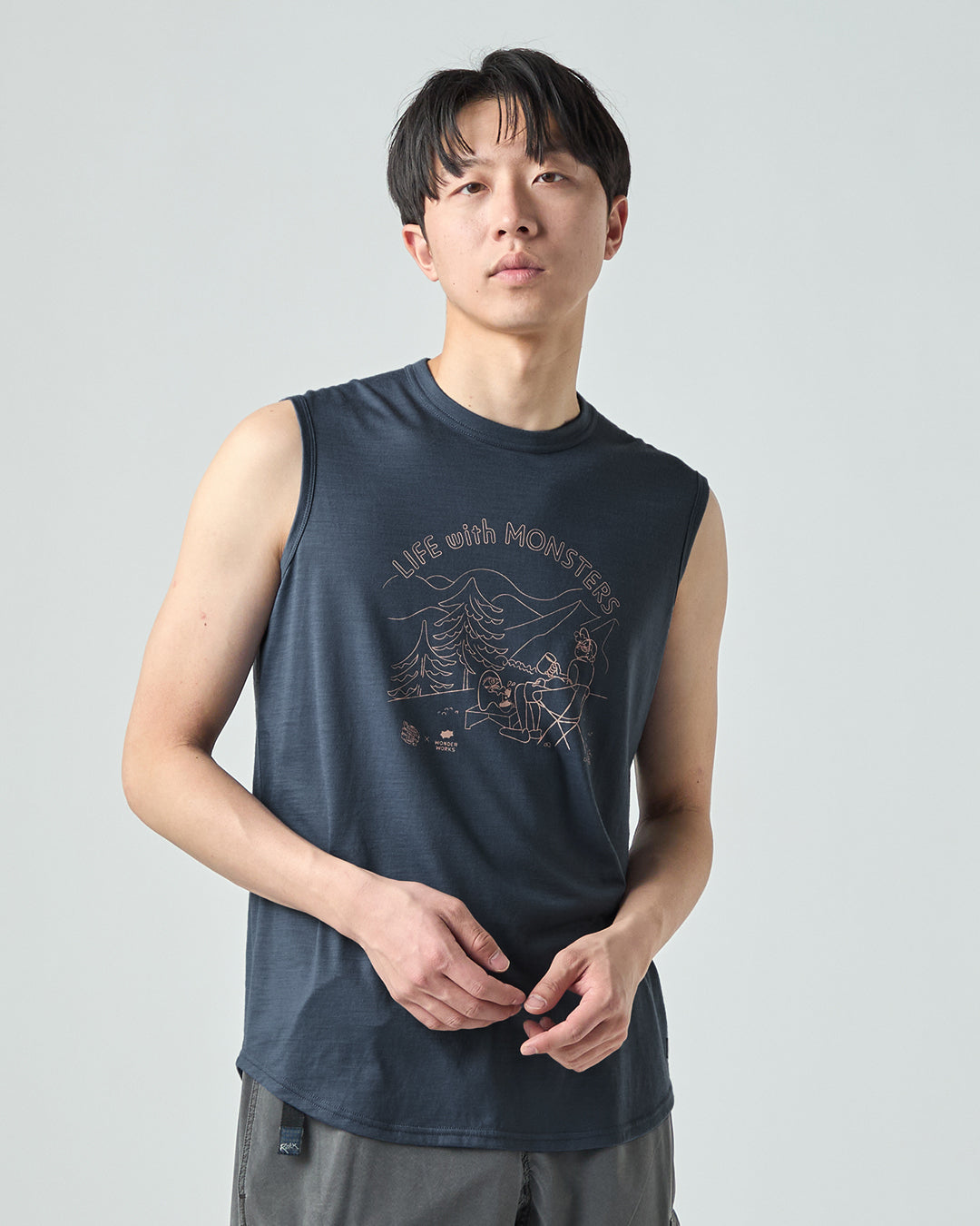 NFC × [sn] リフモン ノースリーブ Tシャツ(ユニセックス)｜メリノ
