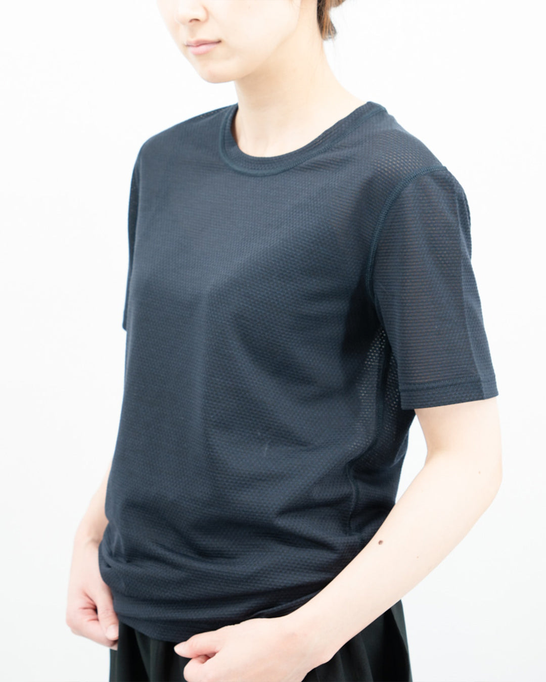 山旅×[sn] スリムフィット オールメッシュ ショートスリーブ