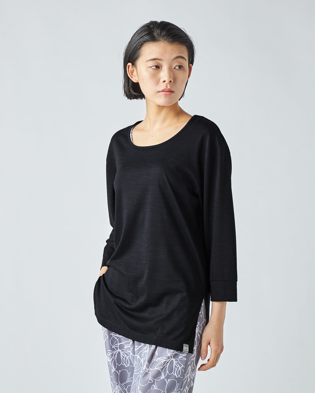 JP 140 JP サイドスリット 7/Sleeve Tシャツ｜メリノウール ハイキング