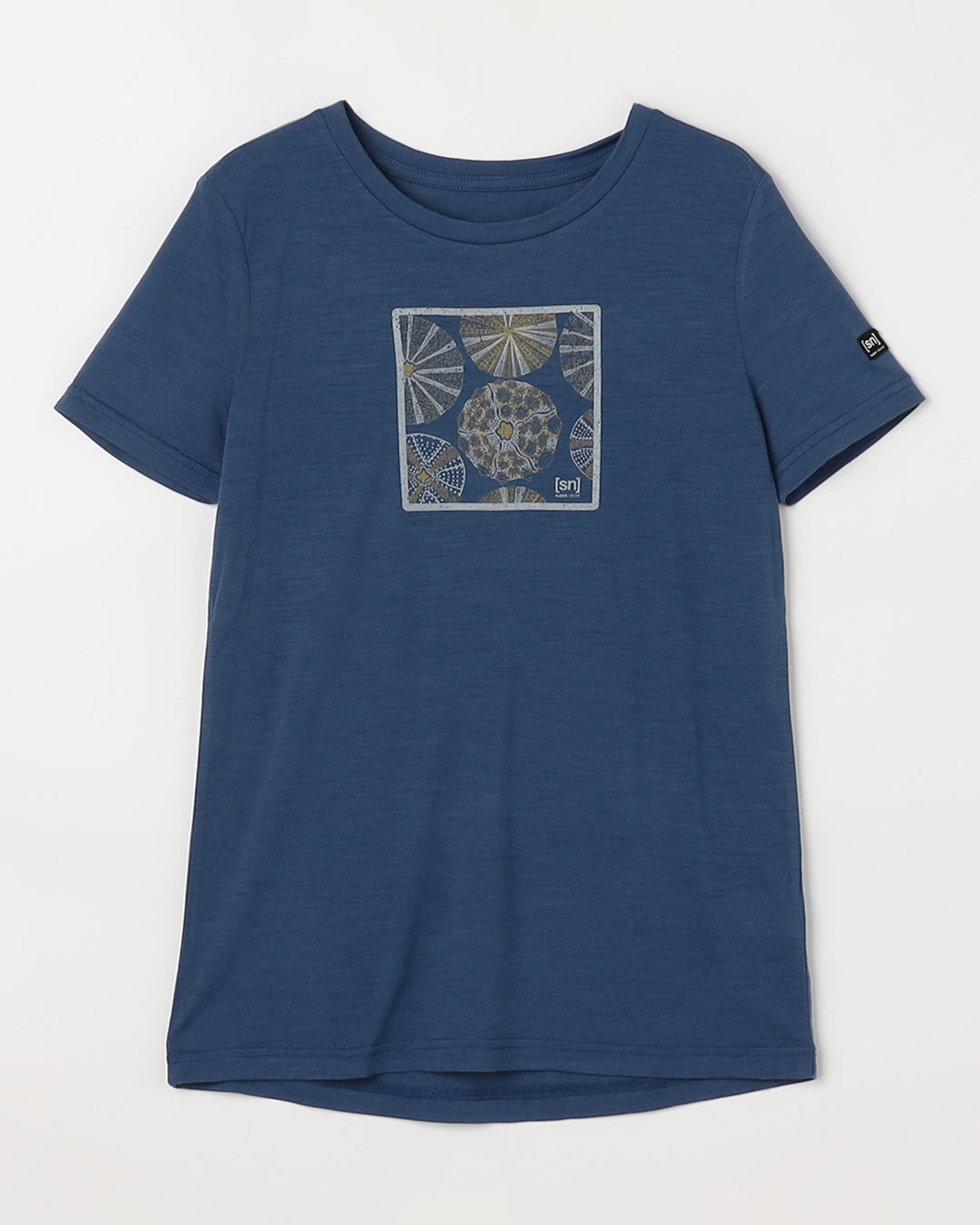 W シー アーチン Tシャツ｜メリノウール 半袖 グラフィック レディース