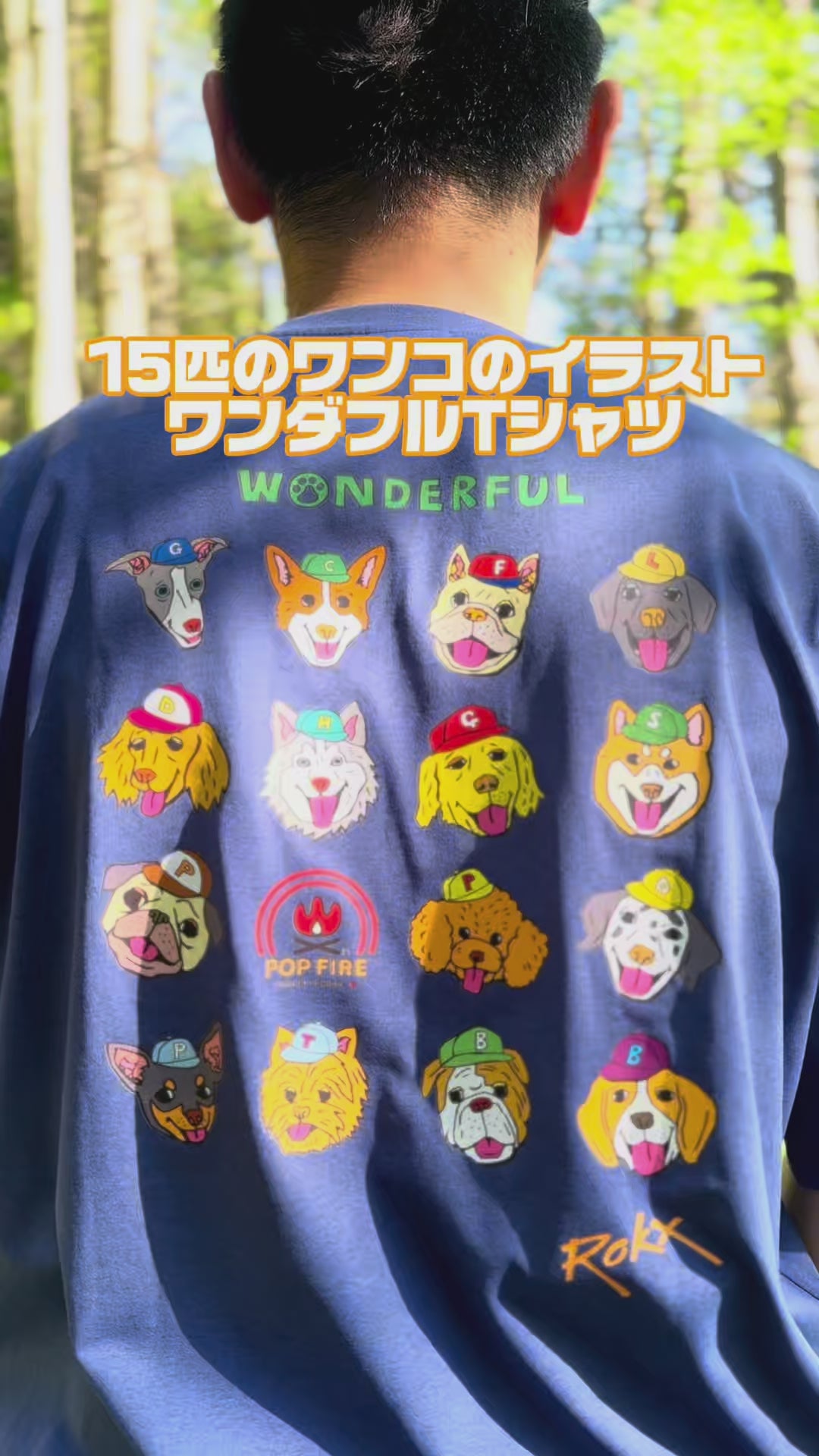 ワンダフルTシャツ コラボ POP FIRE【NEW】/ クライミングウェア 吸水